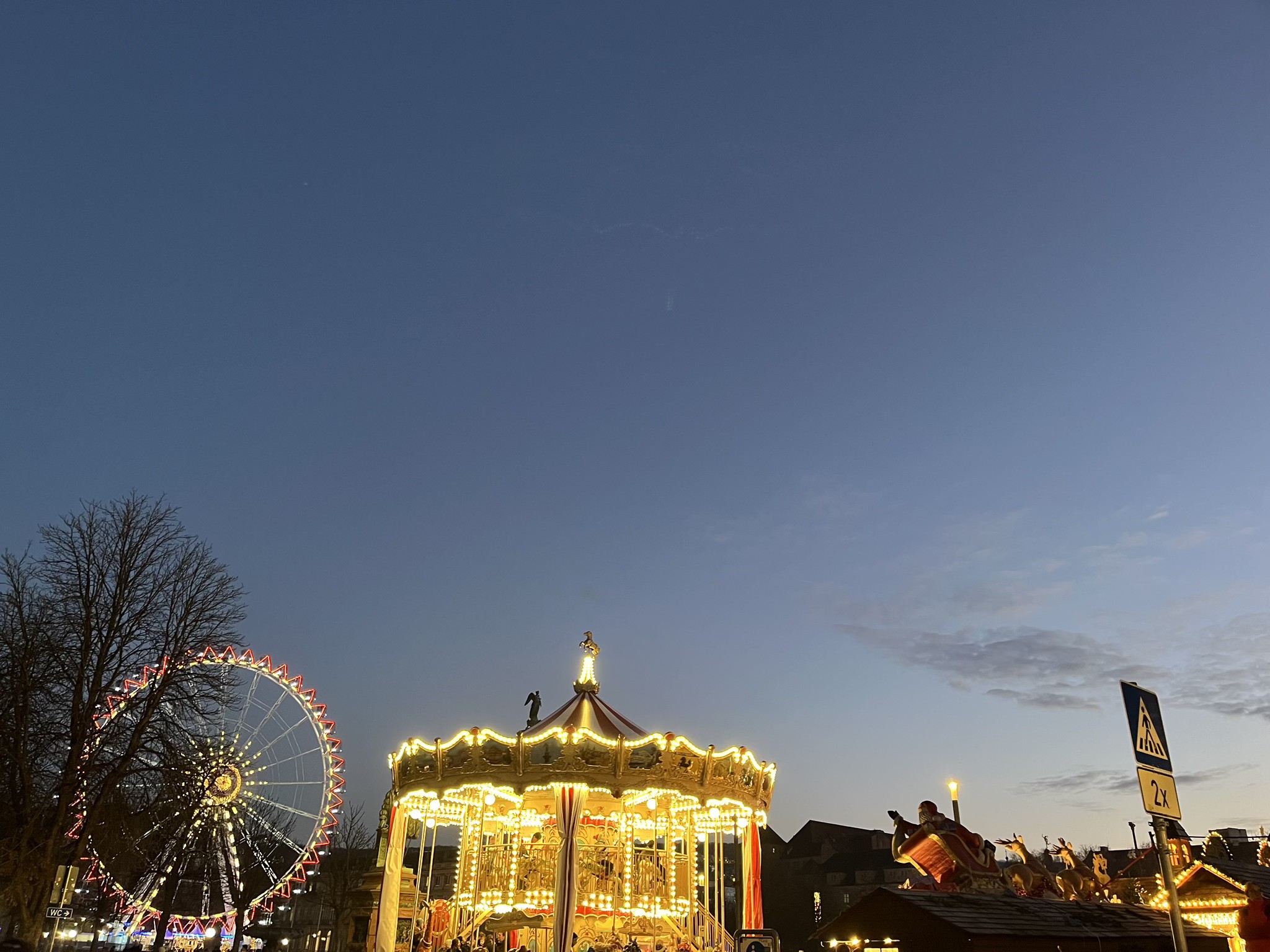 Christmas market evening